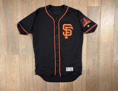 Authentic Majestic Flex Base San Francisco Giants Alternate Black Jersey Sz 48 - Image 1 of 4