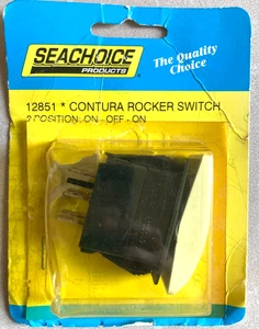 Seachoice Contura Rocker Switch 3 Position On-Off-ON , White Face, (DPDT) 12851 - Picture 1 of 2