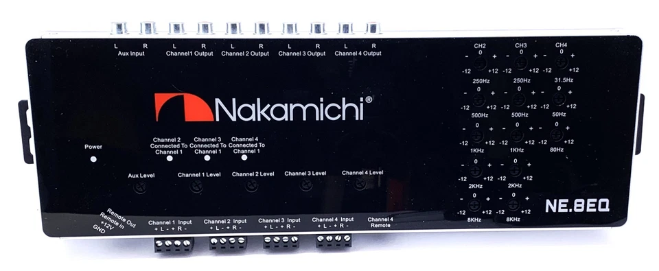Nakamichi Car Audio 8 Band Electronic Equalizer EQ Sub Crossover Network NE8EQ - Image 1 of 4