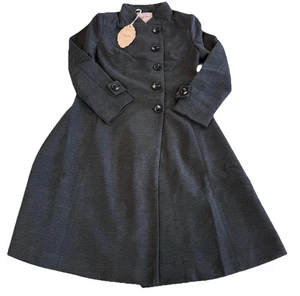 Jolie Moi Kate Fit Flare Midi-Mantel dunkelgrau Damengröße UK 10 Small neu - Bild 1 von 9