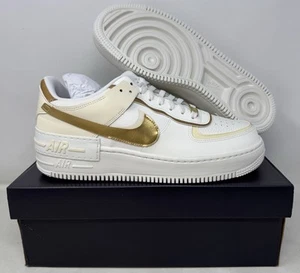 Nike Air Force 1 Af1 Shadow Sail-Metallic Gold Womens Sz 12 DZ1847-108 - Picture 1 of 8