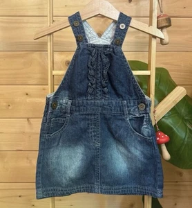 Baby Girls Blue Denim Summer Dress By F&F Size 12 To 18 Months - Picture 1 of 3