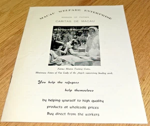 1960's MACAU WELFARE ENTERPRISE Brochure / Catalog MISSION OF FATIMA - Picture 1 of 11