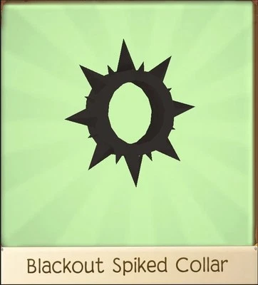 Animal Jam Play Wild AJPW Blackout Spiked Collar (READ DESCRIPTION)