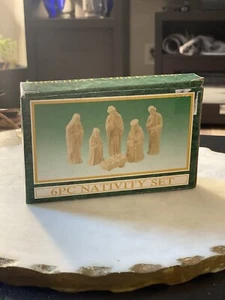 Conjunto de belén pequeño vintage nuevo en caja - Imagen 1 de 2
