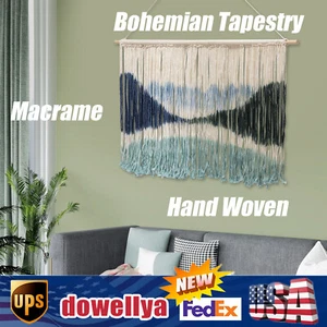 Wall Hanging Hand Woven Tapestry Large Macrame Tapestry Boho Chic Bohemian Decor - Picture 1 of 17