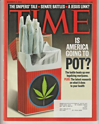 TIME Magazine November 4 2002 Is America Going To Pot? Chechen Terror in Moscow - Image 1 of 2