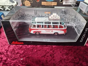 K-68 Schuco 1/43 Setra S6 (1955) rosso/bianco "Lebkuchen Schmidt Norimberga" IMBALLO ORIGINALE - Foto 1 di 3