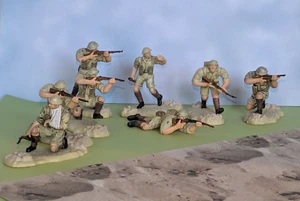Forces Of Valor Unimax 1:32 British Desert Rats Infantry Figures WW2 - Picture 1 of 5