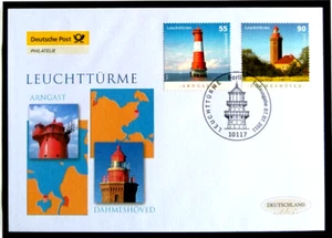 BRD 2011 FDC Leuchttürme- ARNGAST und DAHMESHÖVED, Vollstempel- Sonderstempel - Bild 1 von 1