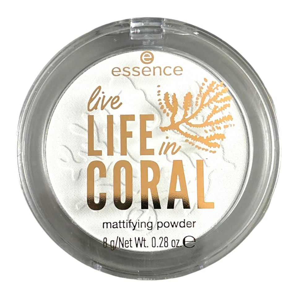 essence live LIFE in CORAL Mattifying Powder Kompaktpuder Fixierung 01 8g *neu*