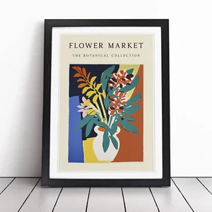 The Botanical Flower Market No.2 Exhibition Framed Canvas Wall Art Print Picture - Picture 1 of 8
