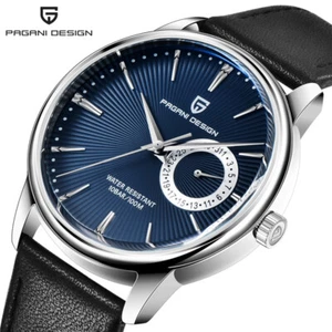 Orologio da polso PAGANI DESIGN Da Uomo Sportivo in Pelle Lusso Impermeabile Quarzo Px - Foto 1 di 10