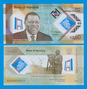 2025 !! Namibia 60 Dollars P 19 UNC NEW 2025 Commemorative Polymer - Picture 1 of 1