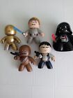 Star Wars Mighty Muggs: Luke, Hans, Vader, Chewbacca, C3PO; Pre-owned, Good