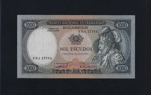 Portugal Portuguese Mozambique 1000 Escudos 1972 P-112 XF++ - Picture 1 of 2