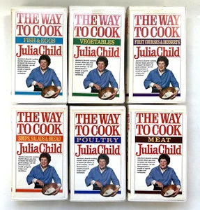 Vintage JULIA CHILD The Way To Cook Complete Set 6 VHS Knopf Video Books 80s - Picture 1 of 5