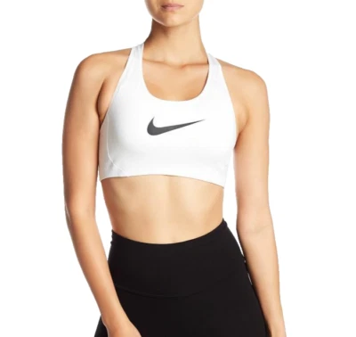 NEW! NIKE [L] Women's DRI-FIT High Support Sports Yoga/Gym Bra-White AJ5219-100 - Image 1 of 2
