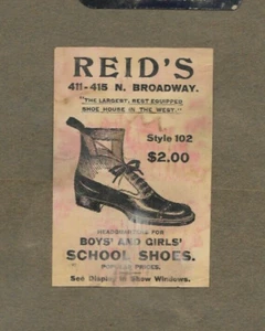 REID`S SCHULSCHUHE FRÜHE 1900ER JAHRE ETIKETT - Bild 1 von 1