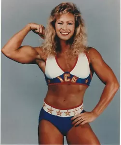 LORI FETRICK 8X10 COLOR PHOTO ICE FROM AMERICAN GLADIATORS TV SHOW 1990'S PRETTY - Picture 1 of 2