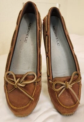 Zapatos Merrell para mujer marrón nobuck conducción suela Vibram talla 6 Foto 1 de 4