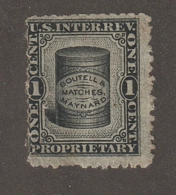 EDSROOM-14086 US RO386 No Gum Boutell & Maynard Silk Paper Matches CV$300 - Image 1 of 2