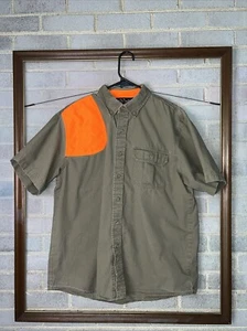 WALLS Hunting Padded Khaki/Orange Vented Mens Large Regular Shirt Vintage - Picture 1 of 8