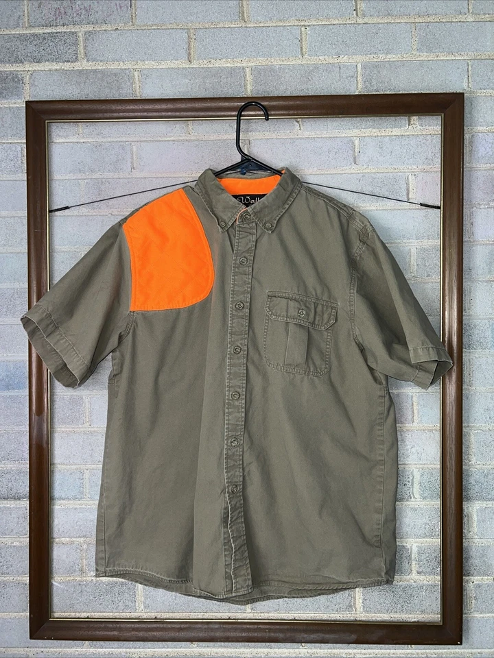 WALLS Hunting Padded Khaki/Orange Vented Mens Large Regular Shirt Vintage - Image 1 of 4