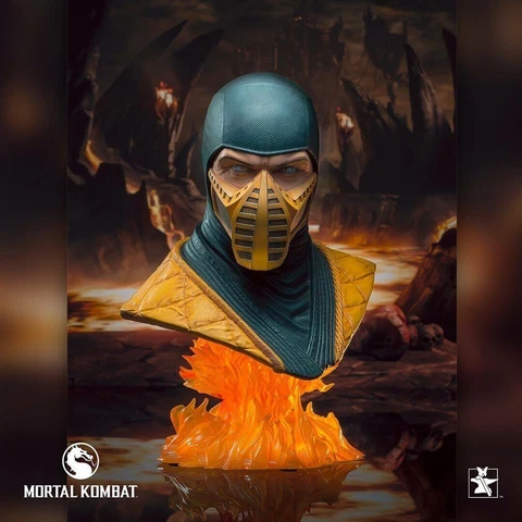 Diamond Select Toys Legends in 3D Mortal Kombat 11 Scorpion 1/2 Scale Bust New Cover