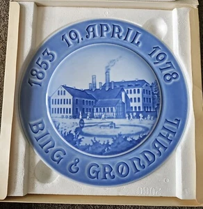 Bing and Grondahl 125th Anniversary Plate 1978 With Box - Picture 1 of 3