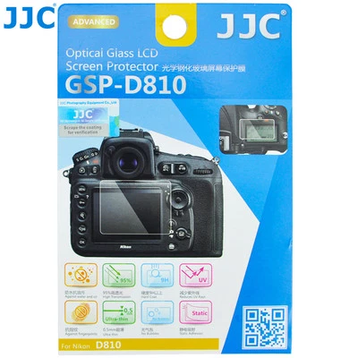JJC 0.3mm HD Optical Tempered Glass Camera Screen Protector for Nikon D810 D810A - Image 1 of 4