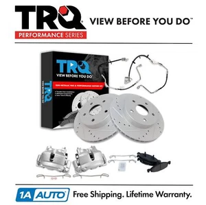 TRQ Performance Front Brake Pad & Rotor Kit Fits 1999-2002 Jeep Grand Cherokee - Picture 1 of 12