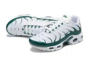 DS Nike Air Max Plus TN White Green Cushioned Sports Men's Shoes - Picture 1 of 6