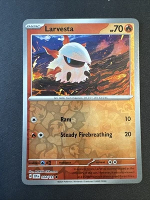 Larvesta (Reverse Holo) - 024/191 - Surging Sparks - Pokemon - Image 1 of 2
