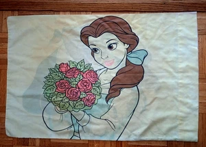 Vintage Disney Standard Size Beauty and The Beast Pillowcase Double -Sided - Picture 1 of 4