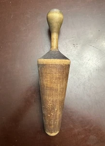 Antiguo triturador de madera empujador émbolo aplastador utensilio de cocina herramienta de madera antigua 13,5" - Imagen 1 de 6