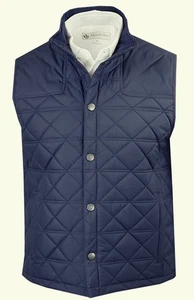 NEW Donald Ross Men's XL Brock Navy Blue Quilted Vest Fall - Picture 1 of 6