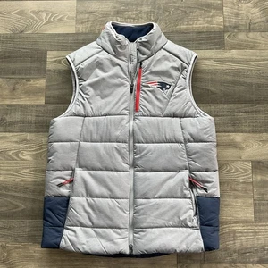 New England Patriots Puffer Vest Men’s MEDIUM NFL Nike Onfield Apparel Grey Navy - Bild 1 von 10