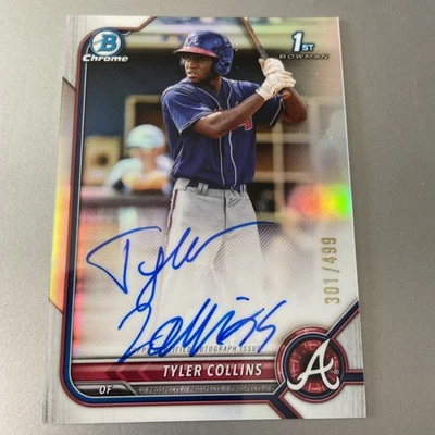 2022 Bowman Chrome - Prospect Autographs Tyler Collins #CPA-TCS Refractor... - Image 1 of 2