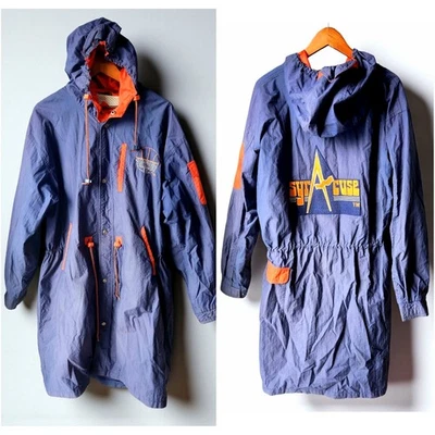 Vtg Turbo Sportswear Syracuse Orangemen Long Nylon Coat Mens L NCAA Collegiate  - Image 1 of 4