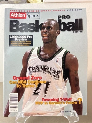 Athlon Sports 1999-2000 Pro Basketball Edition Kevin Garnett Cover (Nice!) NBA  - Image 1 of 4