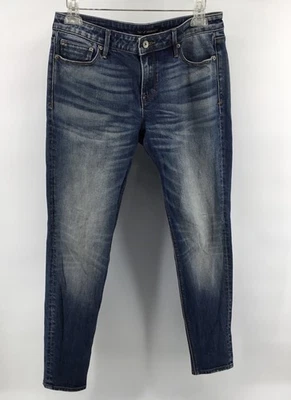 Pantalones de mezclilla ajustados Cult Of Individuality Zen tiro medio para mujer 29 azul lavado oscuro Foto 1 de 4