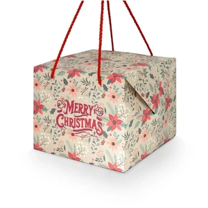 Maqa 10 Schachteln Panettone Weihnachten 24x24x20 cm mit Griffen - Made in Italy - Bild 1 von 7