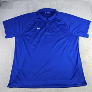 Under Armour Polo Loose Shirt Sz 5XL Dodger Blue Solid - Picture 1 of 6