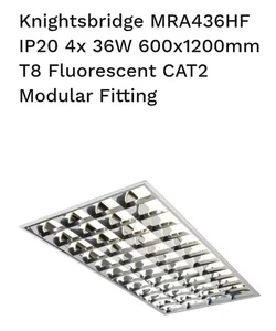KnightsBridge 230V IP20 4x36W T8 HF CAT2 Modular Fluorescent Fitting - Picture 1 of 2