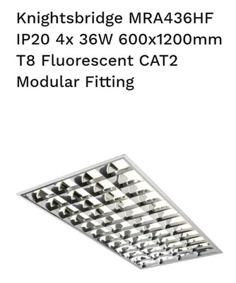 KnightsBridge 230V IP20 4x36W T8 HF CAT2 Modular Fluorescent Fitting - Image 1 of 2