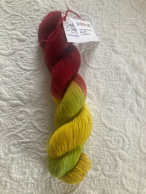 Scout's Swag 100% Superwash Hilo Merino Ballooney Arco Iris Pintado a Mano 400 yardas Foto 1 de 3