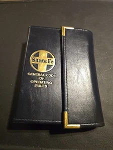 Cuaderno de cuero de colección 1989 Santa Fe Railroad General Code Od reglas de funcionamiento - Imagen 1 de 6