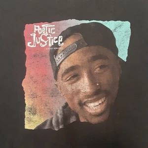 Poetic Justice A Street Romance Adult Mens M Black Short Sleeve T Shirt Tupac - Picture 1 of 5