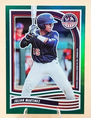 2024 Panini USA Stars & Stripes GREEN FOIL Julian Martinez #105 - Image 1 of 3